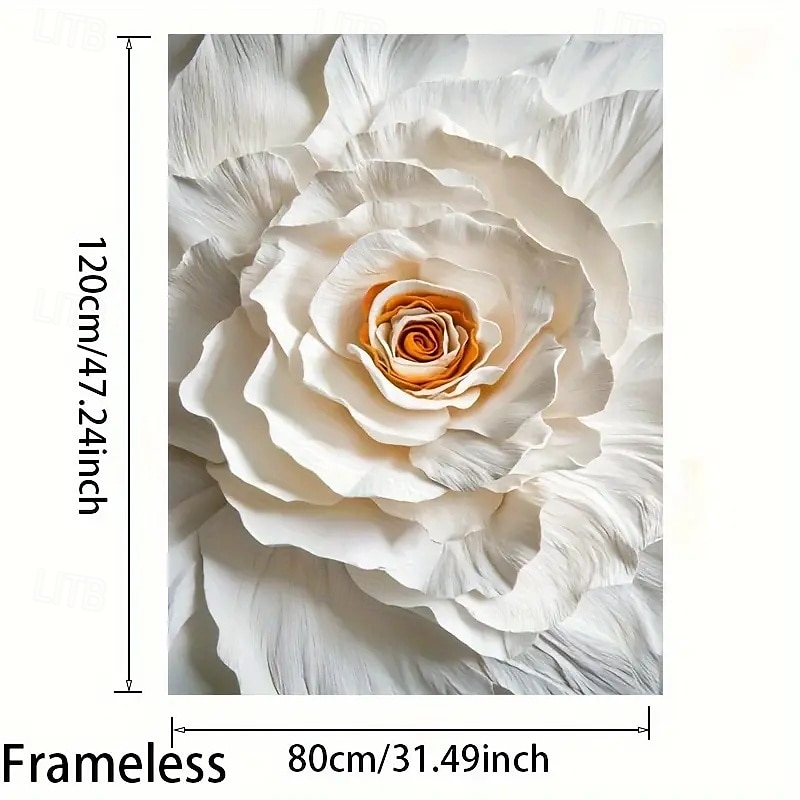 modern blommig canvastavla ramlös väggdekoration för vardagsrum och sovrum eleganta vita blommor posters 2025 - $10.49 –P3