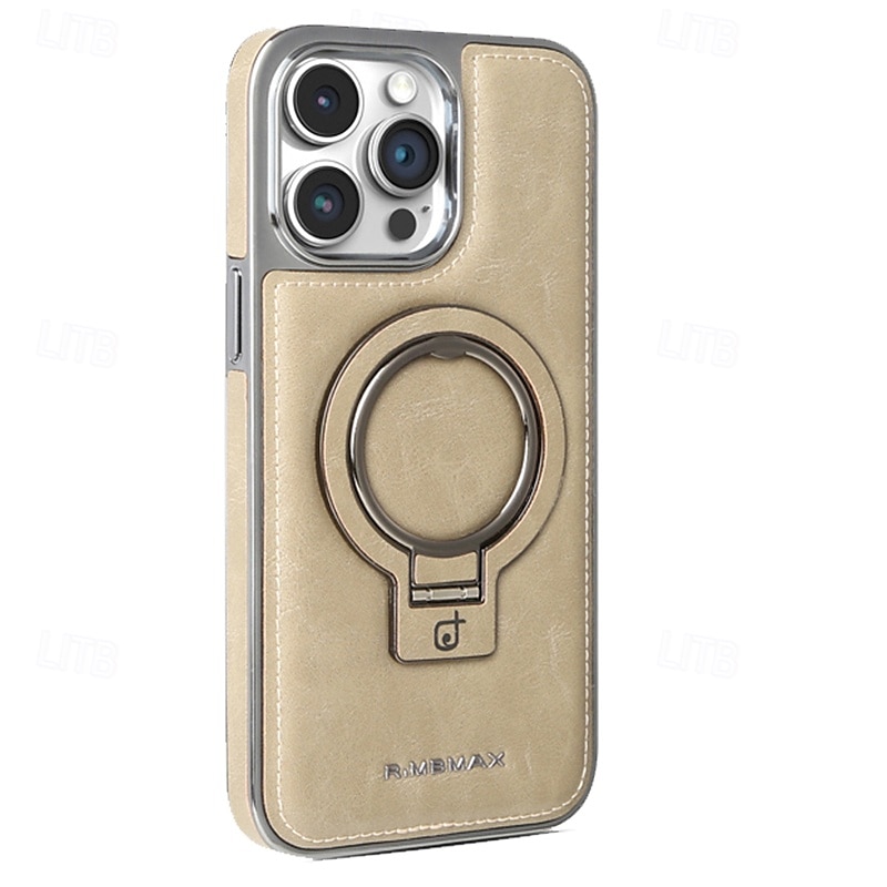 Phone Case For iPhone 16 Pro Max Plus iPhone 16 iPhone 16 Plus iPhone 16 Pro iPhone 15 Pro Max Plus iPhone 15 iPhone 14 Pro Max Plus Back Cover with Stand Holder Magnetic Shockproof Retro TPU PU 2025 - $24.99 –P3