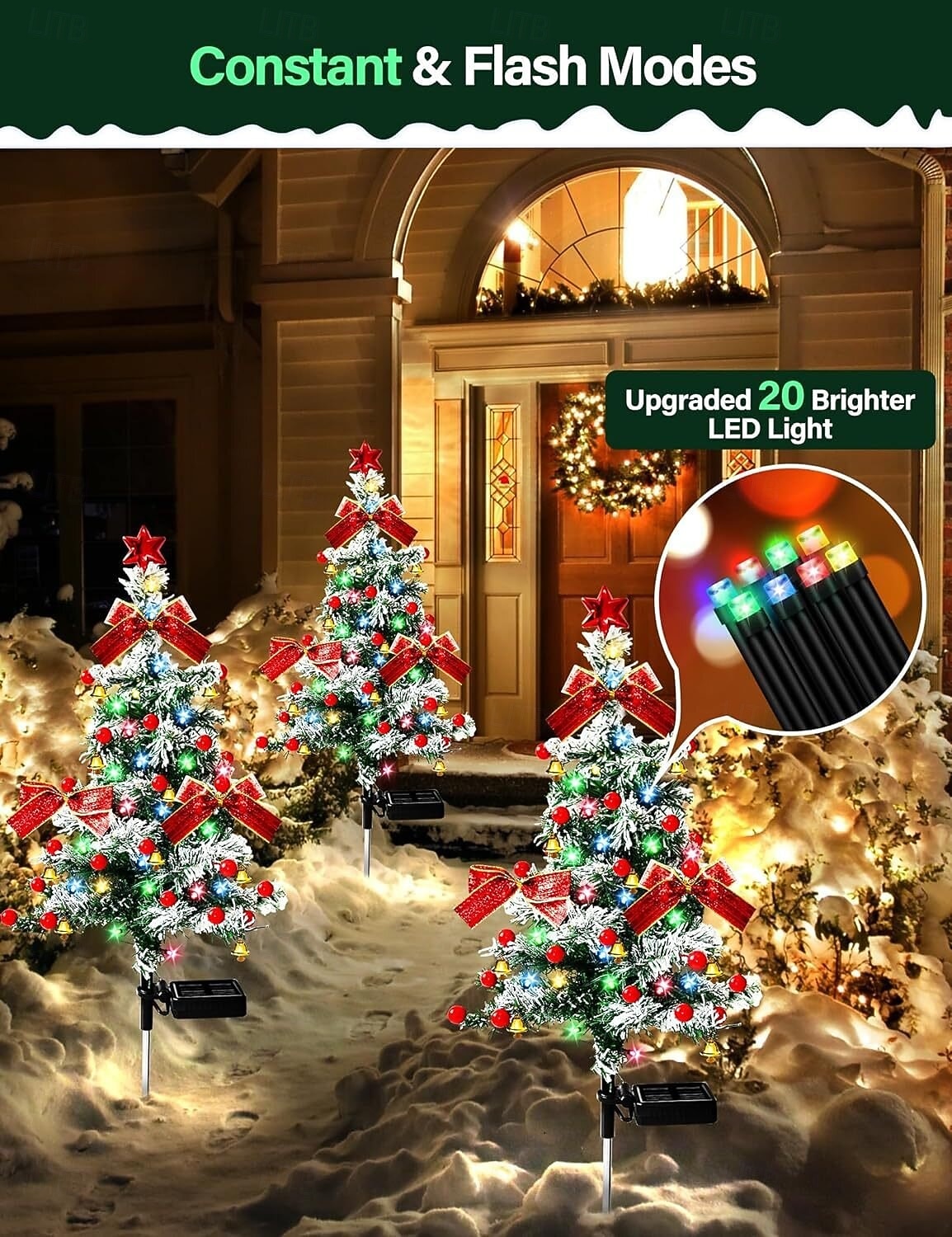 Solar Christmas Tree 1 Pack, Lights Decorations, Outdoor Waterproof Christmas Decorations Tree Lights for Garden/Patio/Lawn/Yard, Ornament 2026 - $20.09 –P8