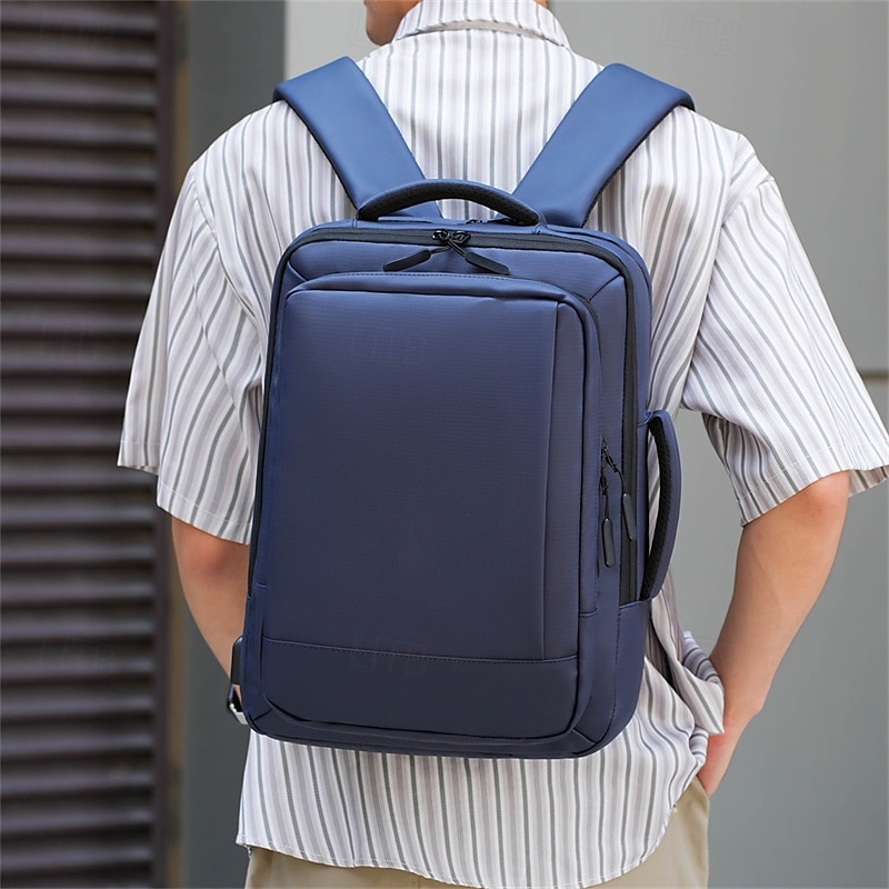 Schlanker Unisex-Laptop-Rucksack für Schule und Büro – minimalistischer, wasserdichter Business-Tagesrucksack mit mehreren Fächern für Studenten und Berufstätige 2025 - $34.99 –P4