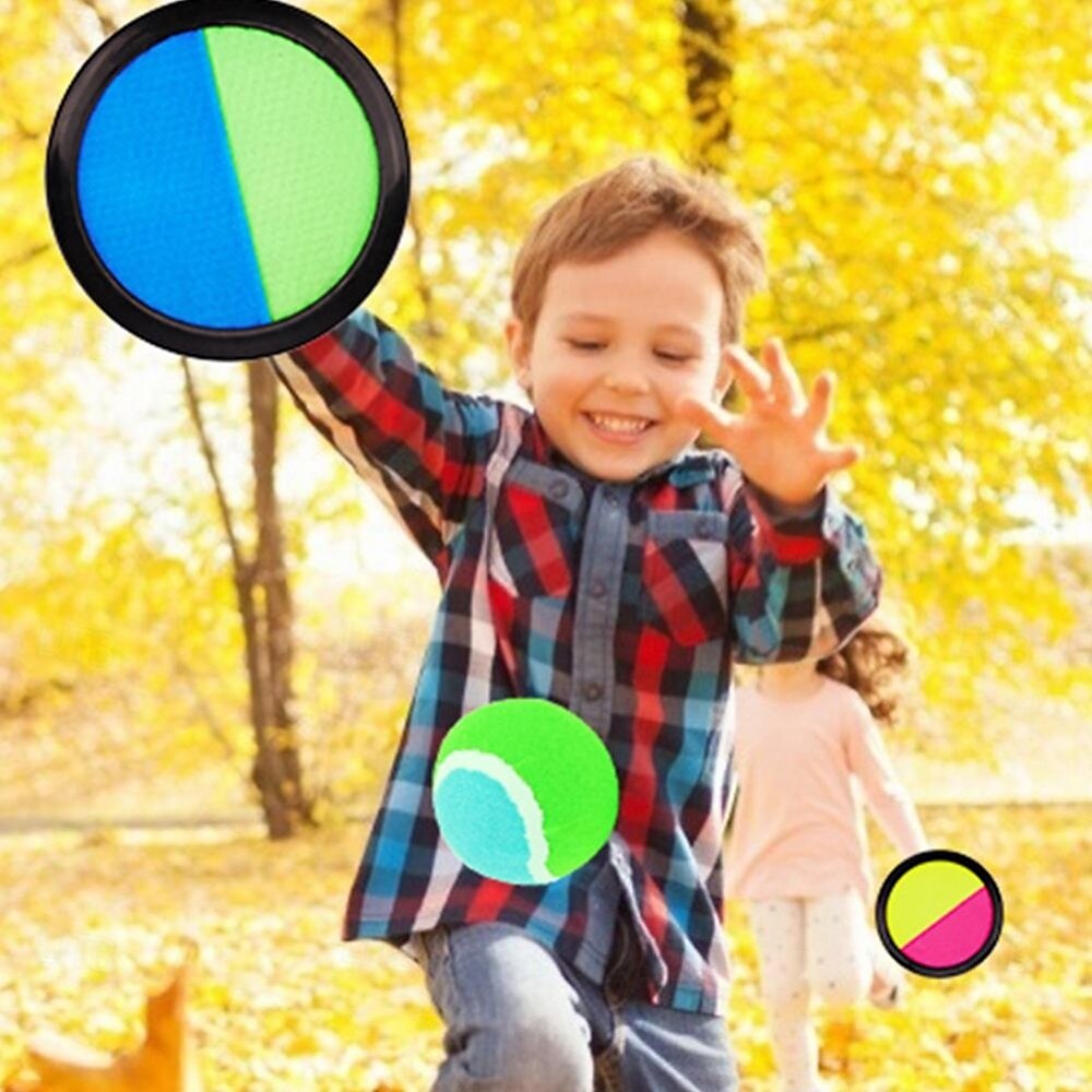 Set di gioco con palla appiccicosa con pagaia a ventosa, giocattolo colorato in plastica da lanciare e catturare per il divertimento in famiglia, attrezzatura sportiva interattiva all'aperto per del 2025 a $11.99 –P5
