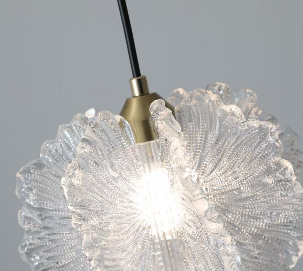 Suspensions élégantes en verre, 1 luminaire suspendu, éclairage scandinave, ampoule LED compatible, forme en verre, luminaires de cuisine de 2025 ? $91.99 –P2