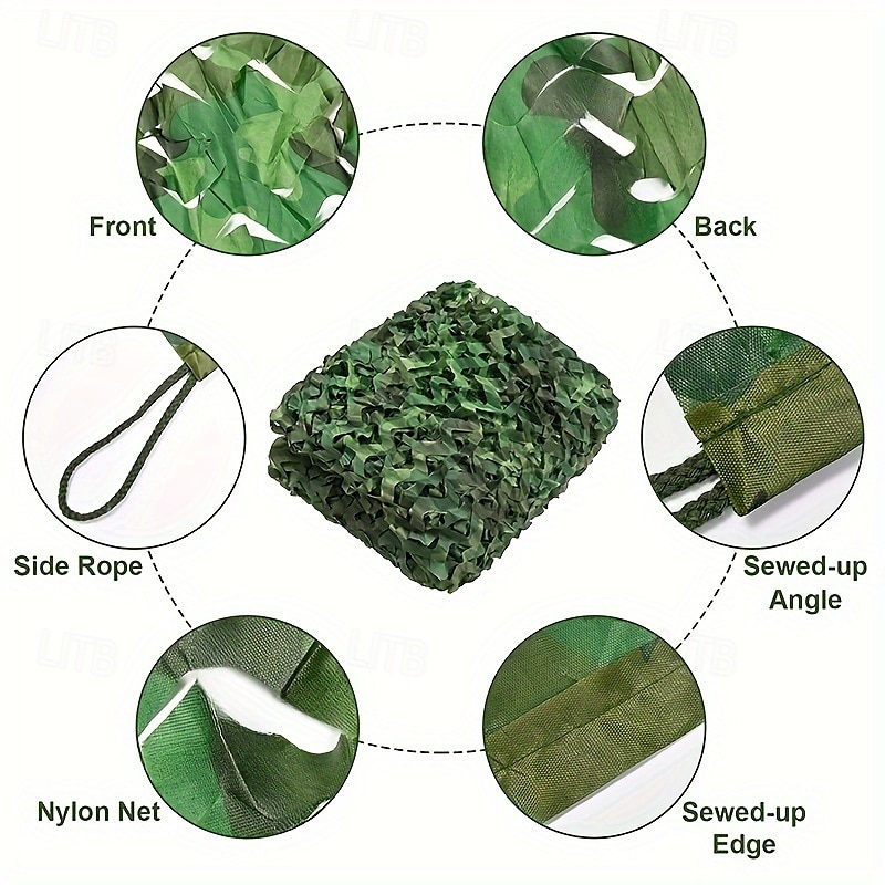 1pc Camouflage Netting Universal Fit Woven Oxford Cloth Greenery Green for Hillside Greening Sun Shade Christmas & Munich Beer Festival Decor 1pc 2025 - $15.49 –P14