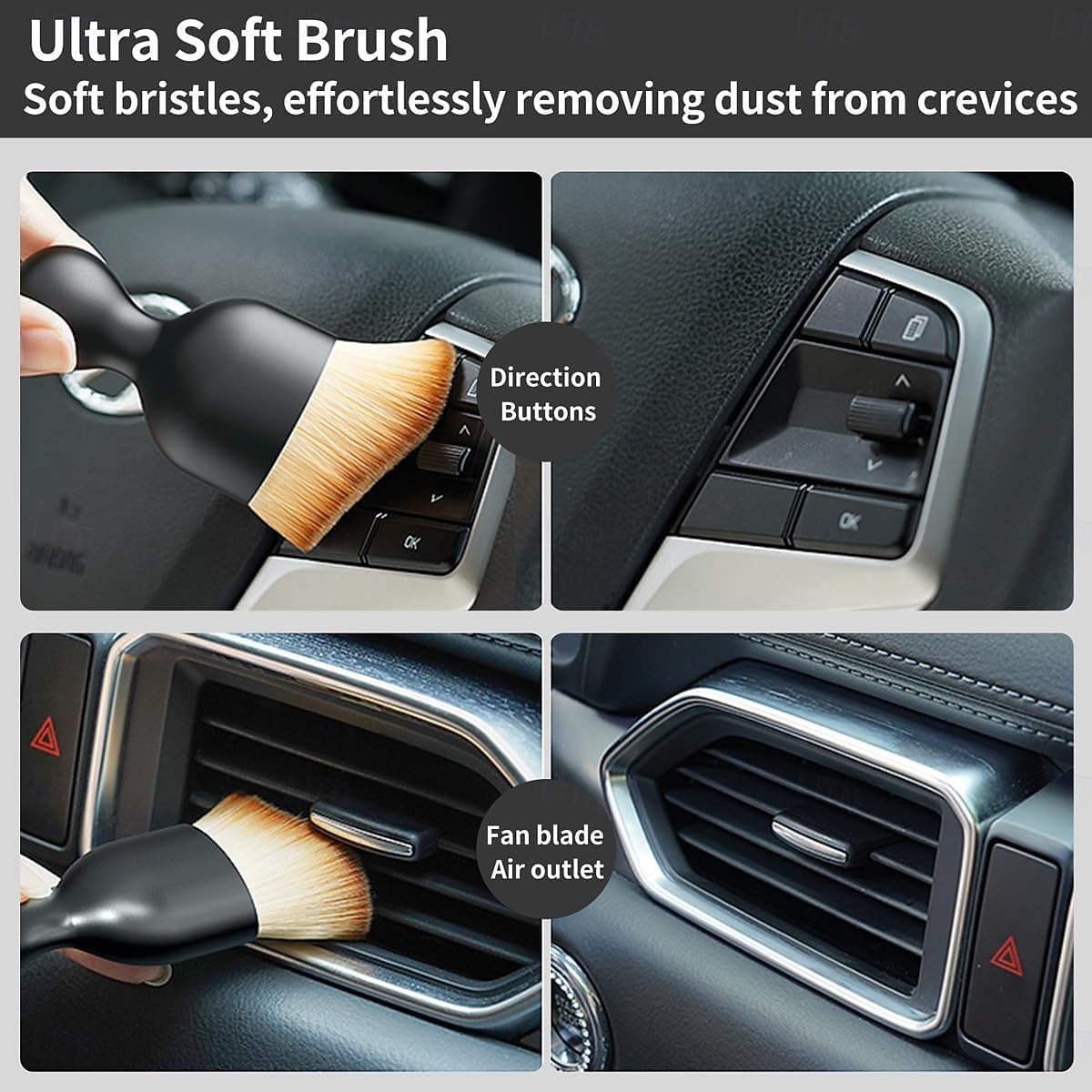 4 PCS Car Detailing Brush Set for Cleaning Interior or Exterior Boars Bristle Detailing Brushes Dusting Cleaning Supplies Tool for Emblem Air Vents Wheels Leather Upholstery Seat 2026 - $15.99 –P6