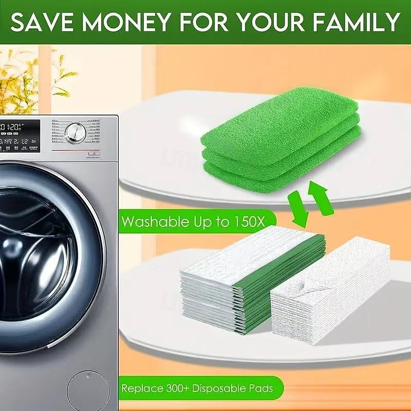 8pcs Washable Mop Replacement Pads for Flat Mops(Mop Not Included), Durable Reusable Mop Heads for Dry and Wet Use, Easy to Clean, Cleaning Supplies, Back to School Essentials 2025 - $11.99 –P7