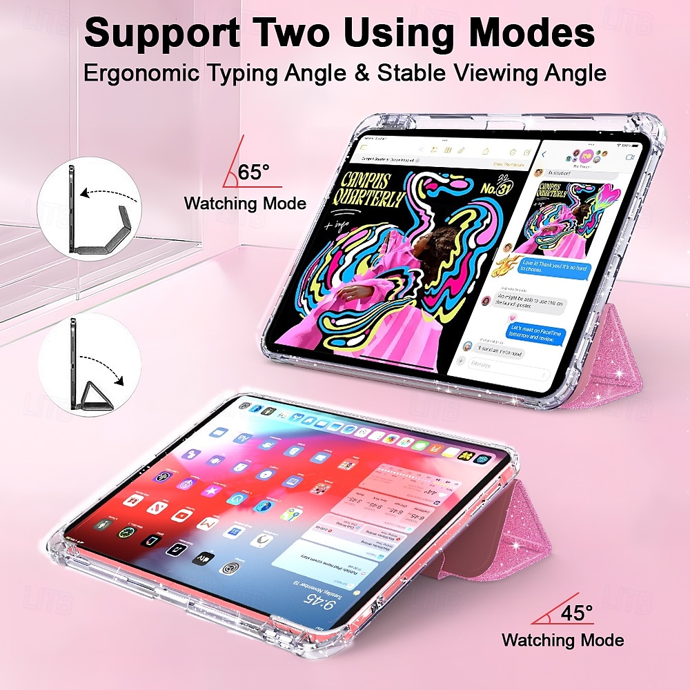 Таблетка Чехлы панели Назначение Apple iPad 10,9 дюймов 10-й ipad 9th 8th 7th Generation 10.2 inch Держатель для карандашей Тройная подставка Полная защита тела Сияние и блеск ТПУ Кожа PU 2026 - $24.99 –P5