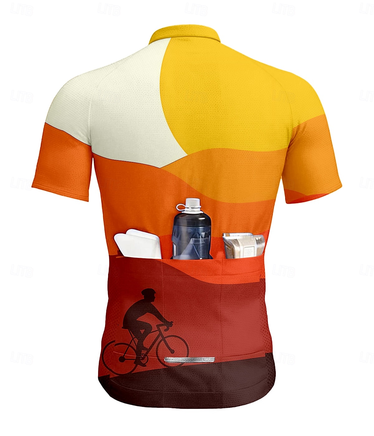 Homme Maillot et Collant Avec Bretelles Velo Cyclisme Maillot et Collant Velo Cyclisme Maillot de cyclisme Manche Courte Cyclisme Maillot Top avec 3 poches arrière Résistant aux UV Séchage Rapide de 2025 ? $25.99 –P2