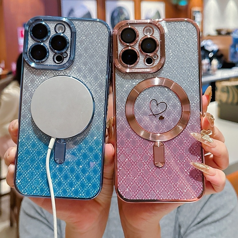 telefon Ügy Kompatibilitás iPhone 16 15 14 Pro Max Plus iPhone 16e iPhone 13 Pro Max Fekete tok zsinórral Vezeték nélküli töltés támogatása Nem sárgul Színátmenet Szénrost 2025 - $11.99 –P5