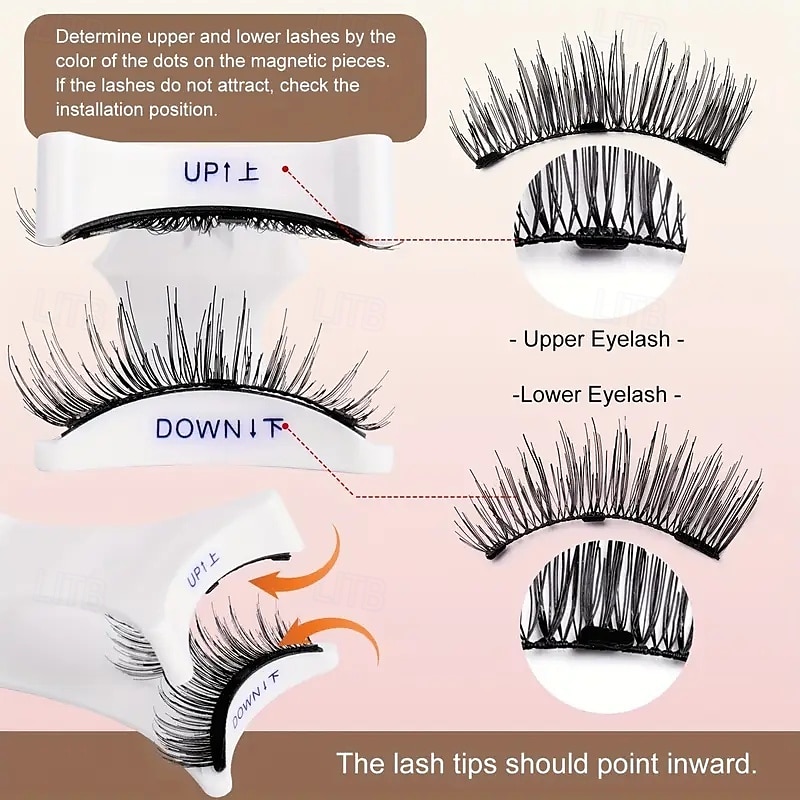 Cils magnétiques souples, boîte tout-en-un, kit de cils magnétiques réutilisables avec applicateur, aspect naturel, cils de chat légers, poils duveteux, faux cils doux pour un usage quotidien, outils de 2025 ? $10.99 –P15