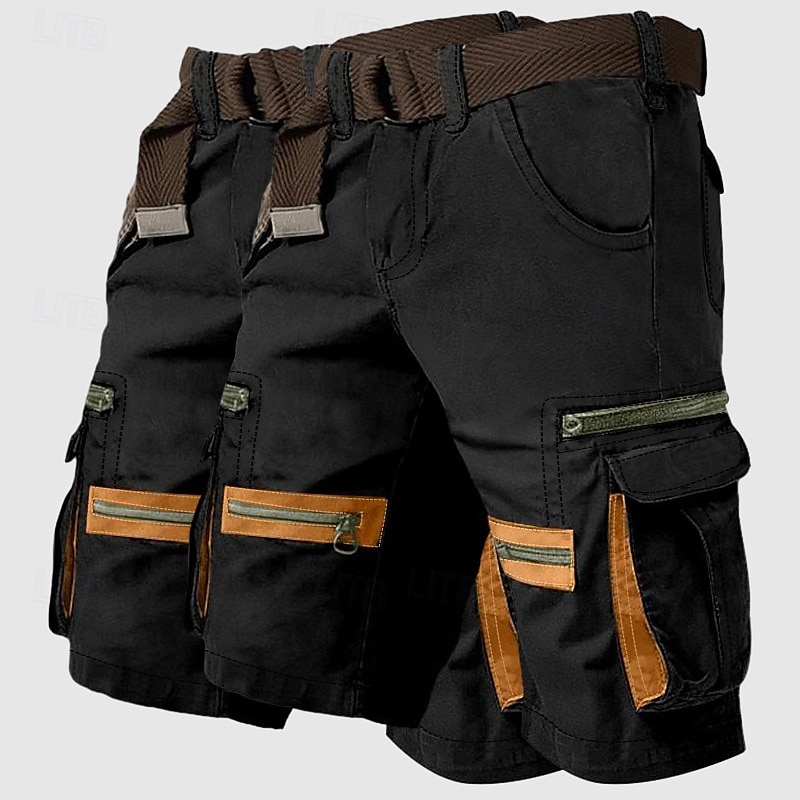 Per uomo Pantaloncini cargo Shorts Shorts da Spiaggia Pantaloncini casual Multi-tasche Gamba Dritta Tasca falsa Semplice Comodità Lunghezza al ginocchio All'aperto Casuale Quotidiano Vacanza Moda del 2025 a $39.99 –P12