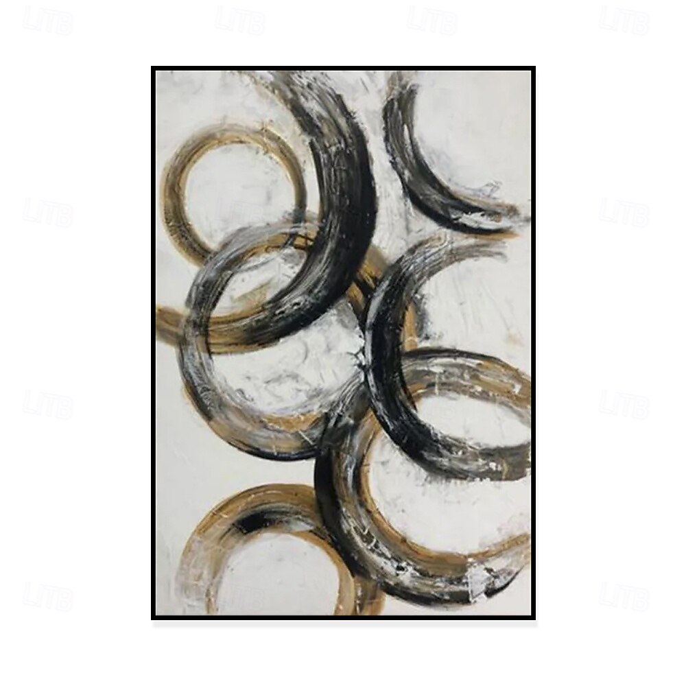 Peinture à l'huile faite à la main sur toile, décoration murale, cercle simple, abstrait, pour la décoration intérieure, cadre tendu, peinture suspendue/enroulée, sans cadre, peinture non étirée de 2025 ? $54.99 –P1