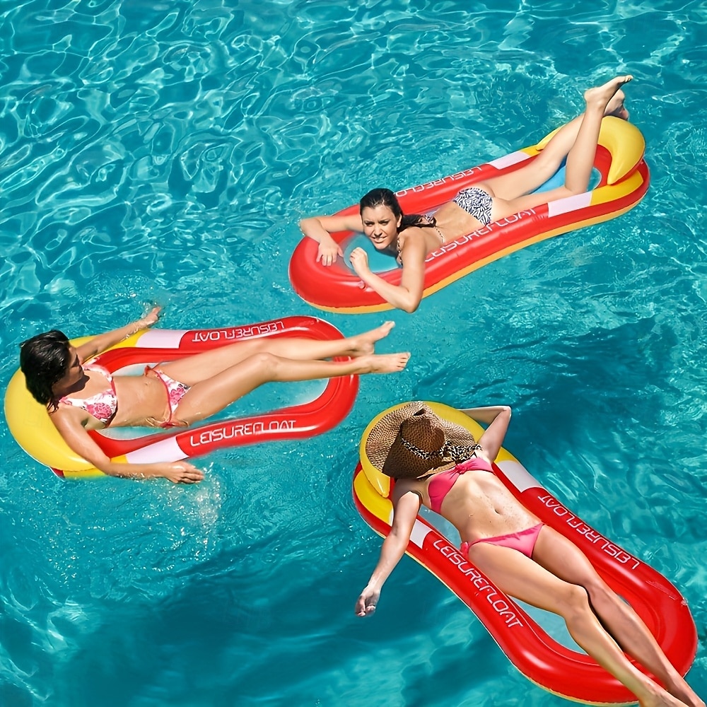 1pc Large PVC Inflatable Pool Float with Sun Hat Design - Durable Foldable and Portable for Beach and Pool Parties Pool Relaxation EssentialsPlayful Pool AccessoryDurable Pool Float 2025 - $36.99 –P10