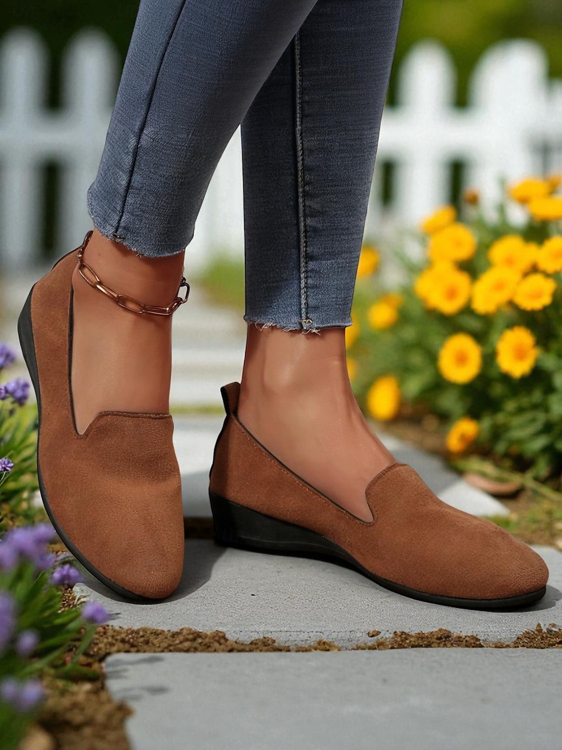 Damen-Slipper aus Wildlederimitat – bequeme Freizeit-Loafer zum Spazierengehen, Einkaufen und für Gartenaktivitäten im Freien 2025 - $19.99 –P6
