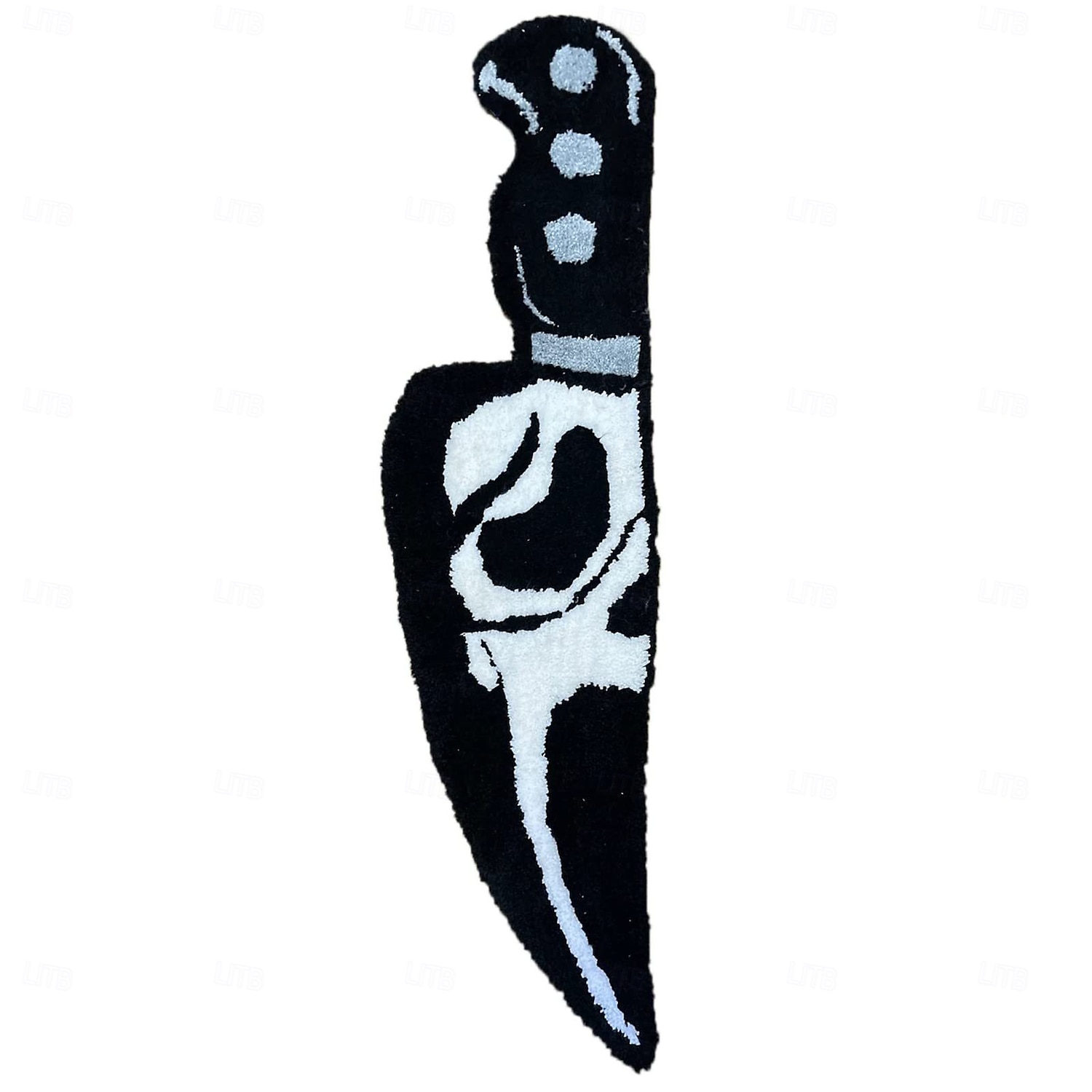 Tappeto teschio di Halloween, coltello, orrore, spaventoso, urlo, comodino, resistente all'usura, cashmere, casa, benvenuto, arredamento del 2025 a $12.99 –P7