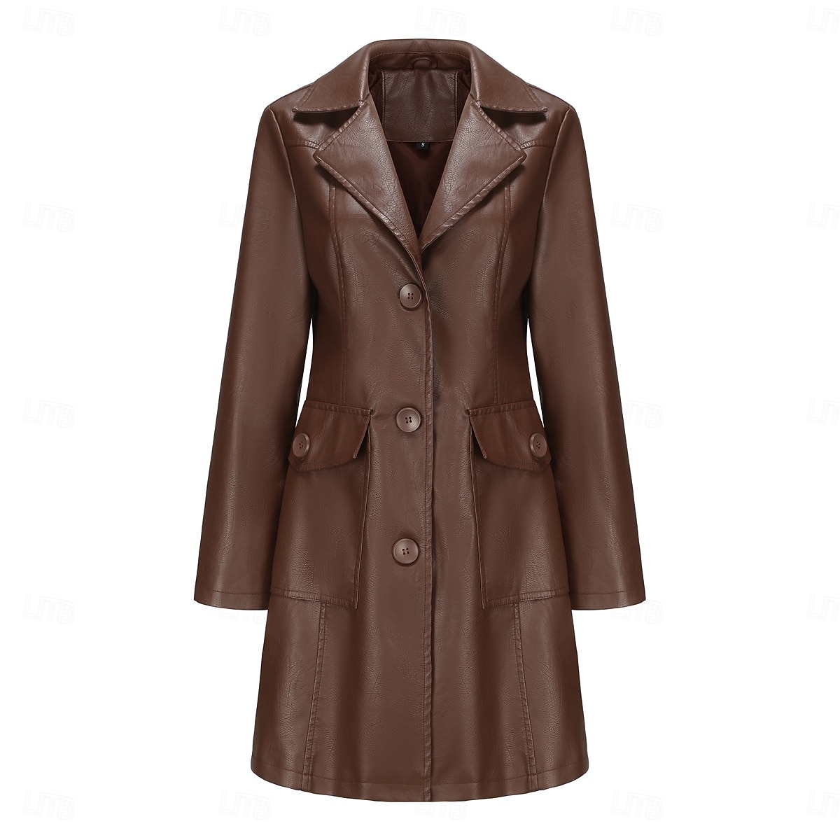 Women's Coat Comfortable Buttons Fashion Street Style Plain Outdoor Casual Daily Long Turndown Regular Fit Long Sleeve Outerwear Black Burgundy Camel Fall Winter 2025 - $57.99 –P12