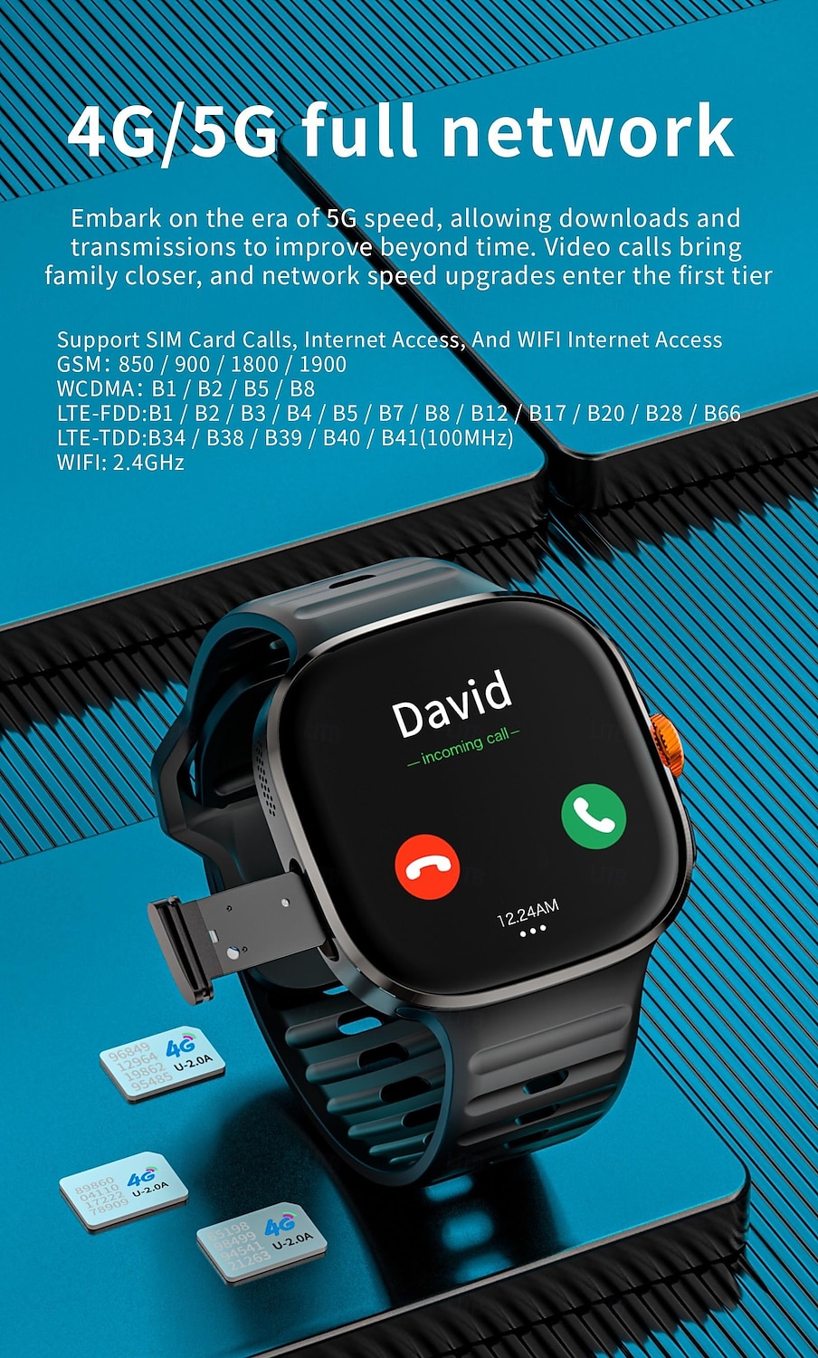 LOKMAT APPLLP 6 MAX Smart Watch 2.16 inch 4G LTE Cellular Smartwatch Phone 3G 4G 3G Pedometer Call Reminder Activity Tracker Compatible with Android iOS Women Men GPS Hands-Free Calls Media Control 2025 - $164.99 –P6