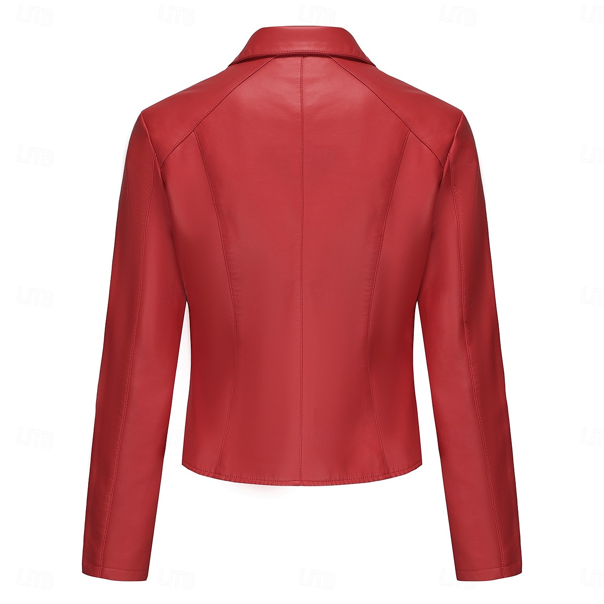 Women's Faux Leather Jacket Comfortable Buttons Fashion Street Style Plain Outdoor Casual Daily Regular Turndown Regular Fit Long Sleeve Outerwear Black Red Camel Spring Fall 2025 - $41.99 –P14