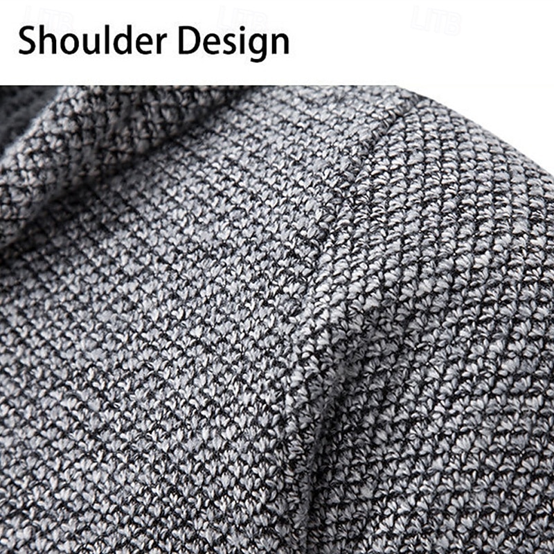Hombre Chaqueta de Punto Suéter recortado Jersey con cremallera Suéter de punto Estriado Tejer Tops regulares Bolsillo Vellón Plano Con Capucha Moda Clásico Vacaciones Ropa Cotidiana Ropa Otoño 2025 - $21.99 –P12
