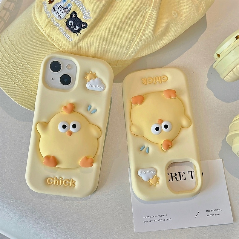 telefoon hoesje Voor iPhone 16 Pro Max Plus iPhone 15 14 Pro Max Plus iPhone 13 Pro Max Achterkant Herbeleef stress Schokbestendig 3D-cartoon Siliconen 2025 - $12.99 –P2