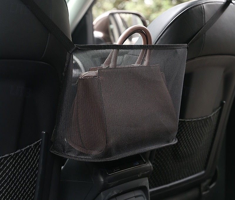 autós hálózseb kézitáska tartó autósülés tárolórendszerező hálós táska hátsó ülés összecsukható tasak kartámasz konzol akasztható tároló a legszükségesebb dolgokhoz 2026 - $11.99 –P11