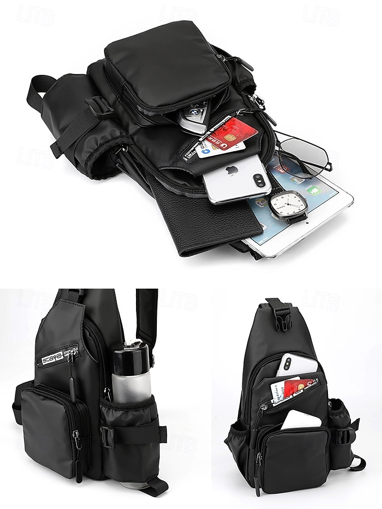 Men’s Waterproof Crossbody Sling Bag – Lightweight Casual Chest Bag with Multiple Compartments, Adjustable Strap, and Water-Repellent Fabric for Travel, Outdoor and Daily Use 2025 - $18.99 –P7