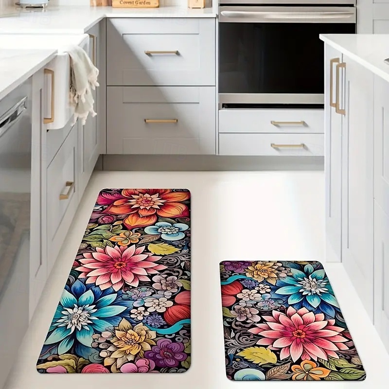 Sunflower Series Long Kitchen Mat - Non-Slip, Stain-Resistant, Absorbent Rug for Entryway & Home Use 2025 - $7.49 –P4