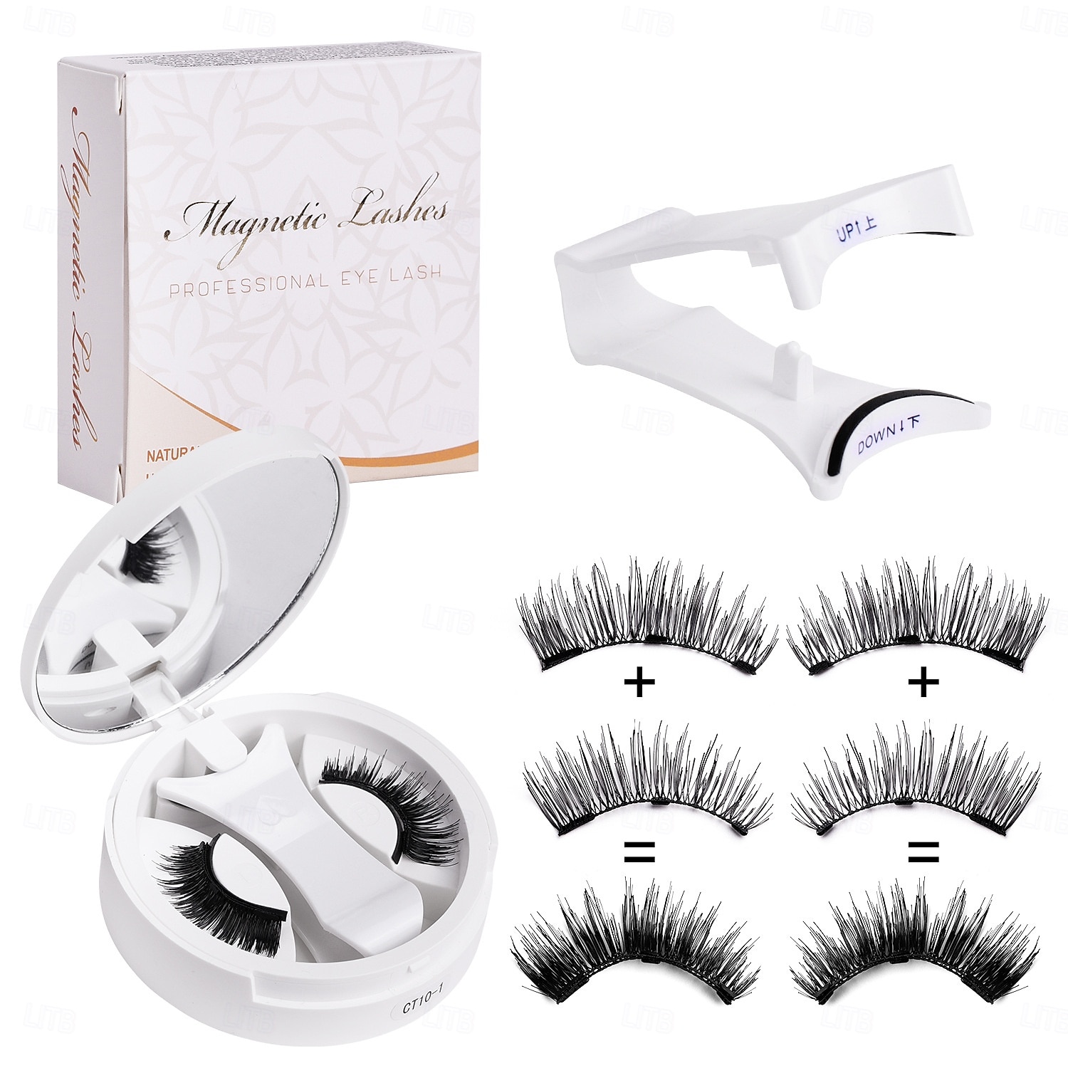 Cils magnétiques souples, boîte tout-en-un, kit de cils magnétiques réutilisables avec applicateur, aspect naturel, cils de chat légers, poils duveteux, faux cils doux pour un usage quotidien, outils de 2025 ? $10.99 –P6