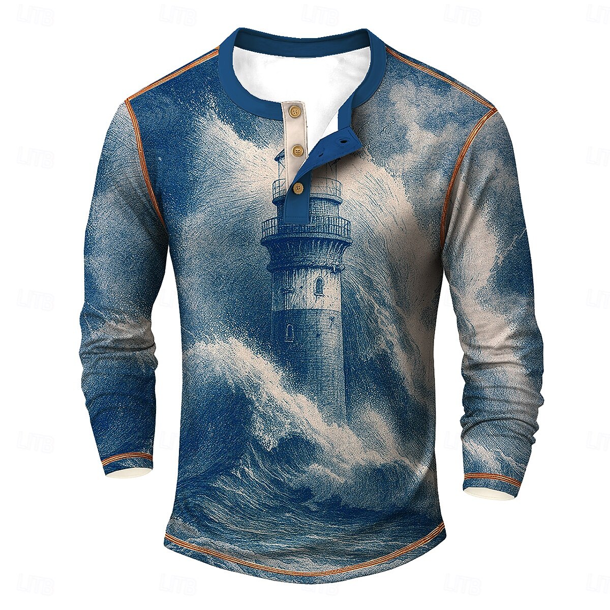 Herre Grafisk Årgang Henly-skjorte T-skjorter Langermet Årgang Mote Designer utendørs Avslappet Daglig Vår & Vinter Alle årstider Mørkebrun Navyblå Grønn Lysegrå Henley Henley T-skjorte 2025 - $21.99 –P1