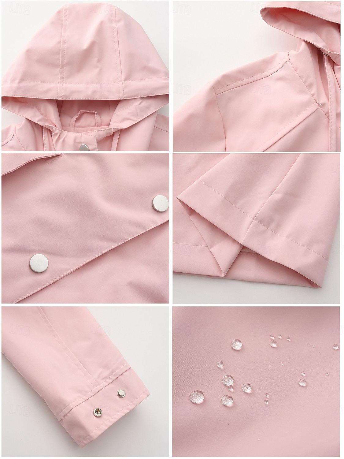 Women's Coat Waterproof Comfortable Pocket Buttons Fashion Street Style Plain Outdoor Casual Daily Long Hooded Regular Fit Long Sleeve Outerwear Black White Pink Spring Fall 2025 - $43.99 –P3