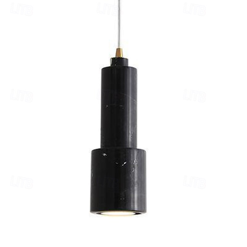 Lampada a sospensione cilindrica in pietra naturale, altezza 26 cm, luce bianca calda/bianca, GU10, lavello isola cucina nero verde bianco dimmerabile, per sala da pranzo camera da letto bar del 2025 a $177.99 –P4