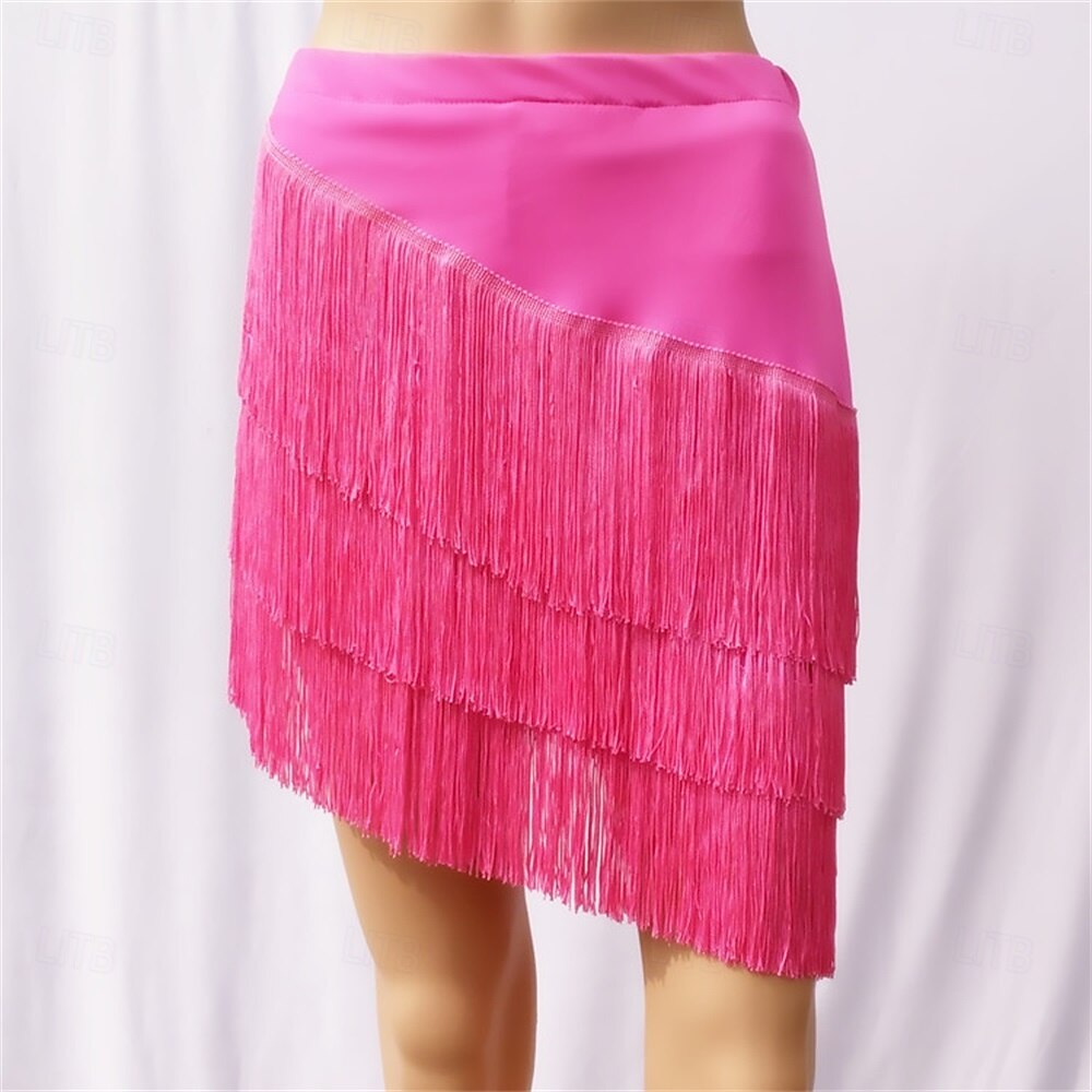 Damenhose mit Paillettenfransen für den Lateintanz – lange Hose mit weitem Bein für Gesellschaftstanz/Standard, Jitterbug &Square Dance-Aufführung/Übung 2025 - $20.99 –P11