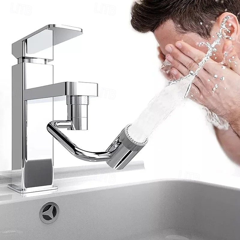 U-Shape Universal Faucet Splash Proof Extender with Rotatable Joint C Type Mechanical Arm Design for Bathroom Sink Water Saving Bubbler Tap Attachment for Easy Washing 2025 - $11.99 –P4