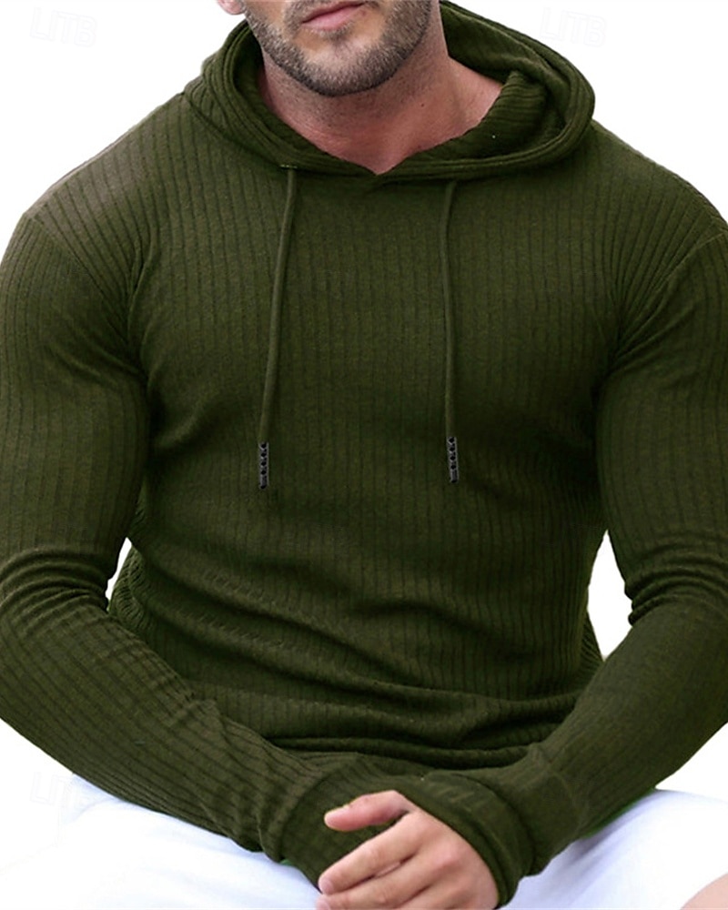 Homens Moletom Top de caminhada Moletom esportivo com capuz Manga Longa Com Capuz Camiseta Blusas Ao ar livre Térmico / Quente Leve Inverno Quarter-Zip Poliéster Preto Verde Tropa Azul Marinho Caça de 2025 por $18.39 –P8