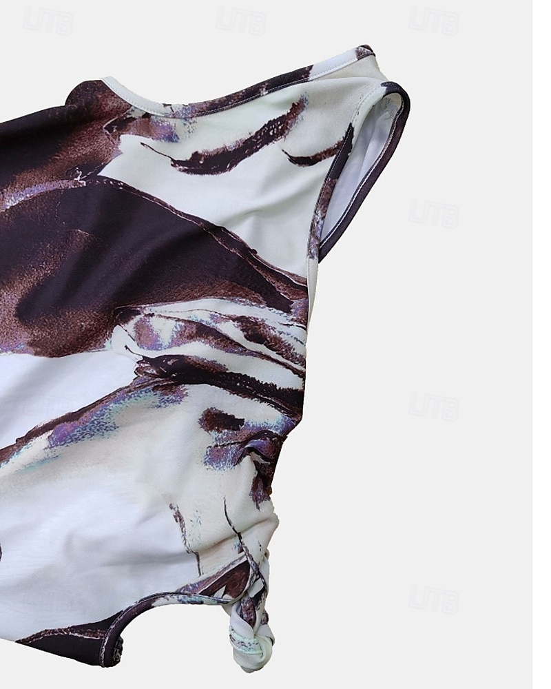 Femmes Robe Longue Maxi Robe Robe Imprimée Mode Extérieur Sortir Week-end Coupe régulière Fleur Sans manches Une Épaule Violet Vert Été de 2025 ? $22.99 –P9