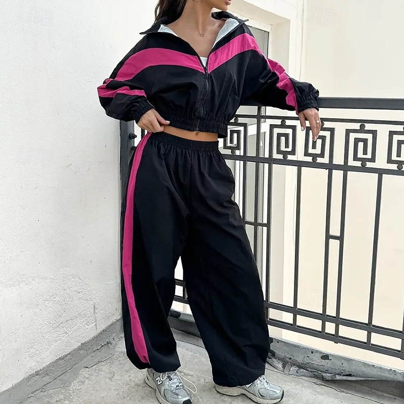 نسائي بدلة رياضية بنطلونات بنطلون رياضي رباط جيب ألوان متناوبة أطقم ملابس رياضية الربيع أسود أحمر الصالة الرياضية تدريب ركض خصر عالي ضد الهواء خفة الوزن رطوبة فتل كم طويل رياضة ألبسة رياضية مرن نسبياً 2026 - $47.99 –P20