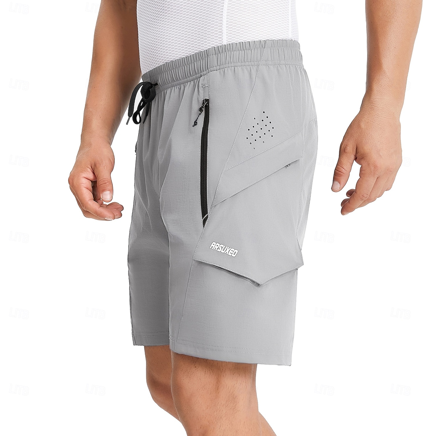 Arsuxeo Herren Einfarbig Fahrradhose MTB-Fahrradhose Fahrradhose Fahhrad Weite Shorts Gepolsterte Shorts / Chamois Formpassend Mountainbike MTB Straßenradsport Sport Reduziert Reibung Reflektierende 2026 - $52.99 –P8