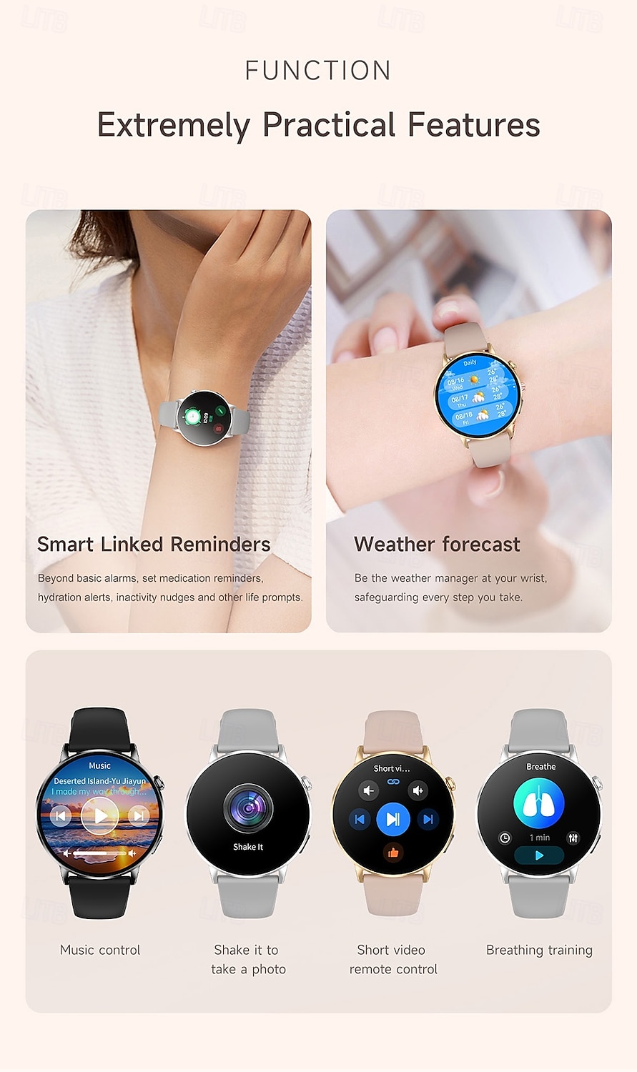 iMosi G34 Okos óra 1.32 hüvelyk Intelligens Watch Bluetooth Lépésszámláló Hívás emlékeztető Testmozgásfigyelő Kompatibilis valamivel Android iOS Uniszex Kéz nélküli hívások Vízálló Média kontroll IP68 2026 - $61.99 –P14