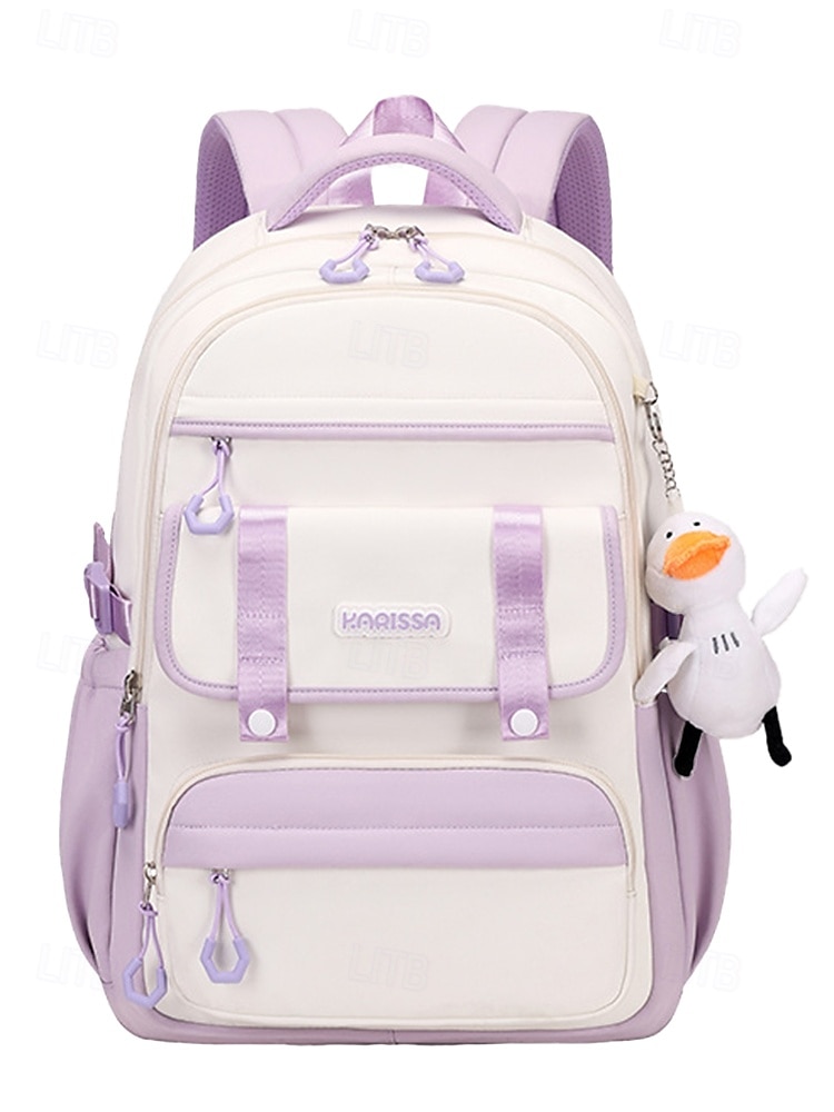 Sac à dos imperméable multi-poches - sac d'école de grande capacité, rangement en couches, design léger, poches latérales, adapté aux étudiants adolescents et aux navetteurs quotidiens noir rose bleu de 2025 ? $34.99 –P3
