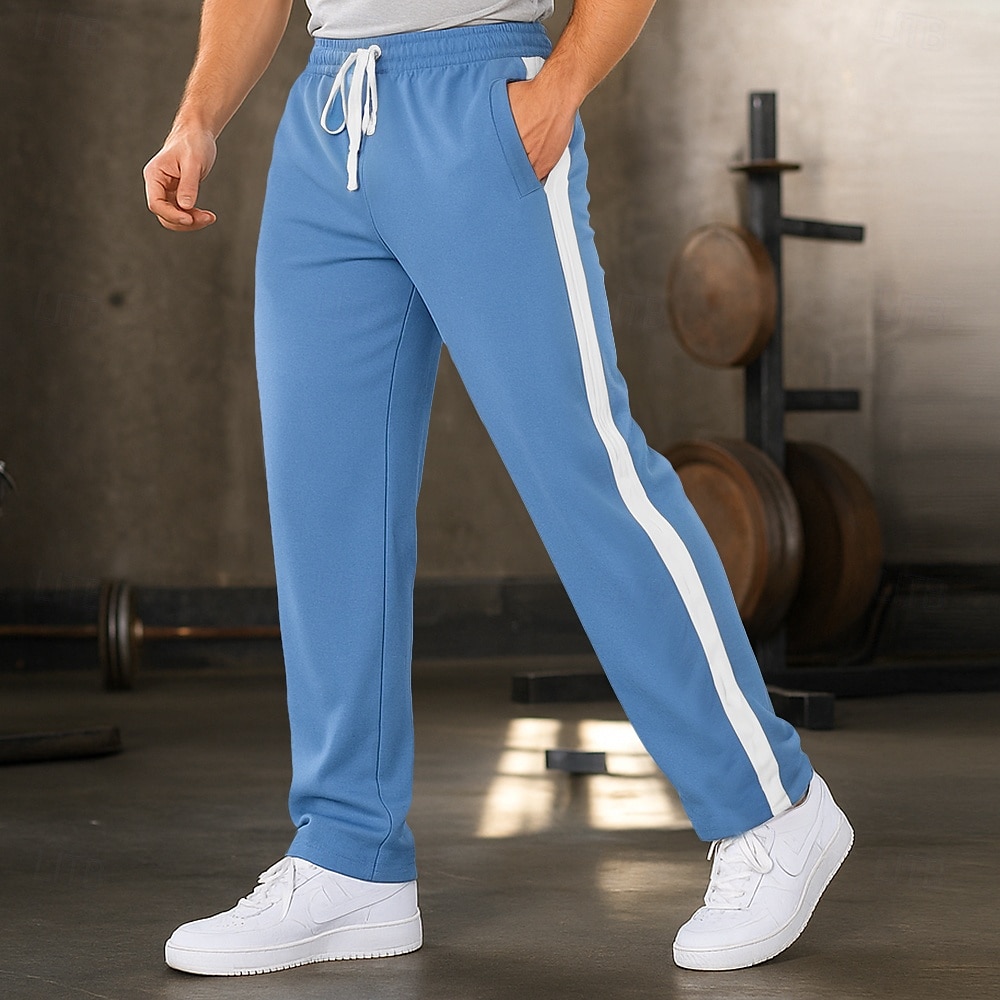 Herren Aktiv Jogginghose Jogginghose Jogger Hose Patchwork Kordelzug Einfach Komfort Weich Volle Länge Outdoor Täglich Ausgehen Urlaub Mode Schwarz Rote Dehnbar 2025 - $22.99 –P1