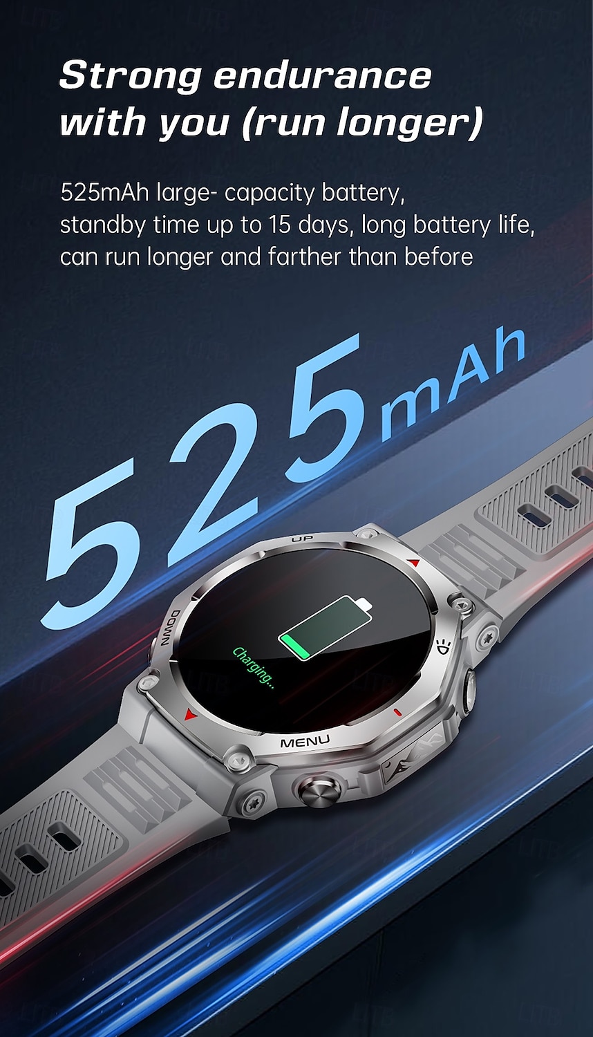 2025年 2025年新型スマートウォッチ（懐中電灯/UVライト付き、5気圧防水、Bluetooth通話、スポーツスマートウォッチ、Huawei Xiaomi対応、メンズ）  コレクション – $44.99 –P7