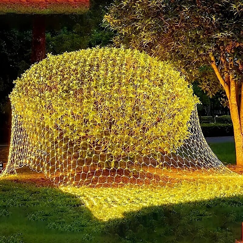 Catena luminosa a LED con rete fatata da 1,5 m*1,5 m / 1,5 m*4,5 m / 3 m*3 m / 6 m*4 m / 8 m*10 m, scelta di luci flessibili per le vacanze, illuminazione colorata per Natale, luci decorative per del 2025 a $12.99 –P3