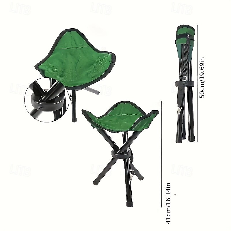 1 sgabello pieghevole da campeggio da viaggio, sedia portatile da esterno, sedia da pesca, adatto per campeggio, pesca, escursionismo, giardinaggio e spiaggia, per dipingere di verde del 2025 a $20.99 –P2