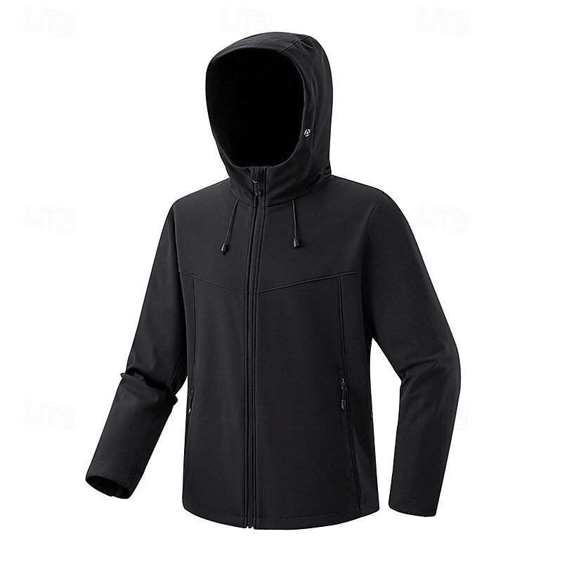 Herren Windjacke Softshelljacke Wanderjacke Außen Wasserdicht Winddicht Langlebig Wanderoutfits Wanderbekleidung Frühling Herbst Oberteil Camping / Wandern / Höhlenforschung Laufen Einfarbig 2025 - $52.99 –P3
