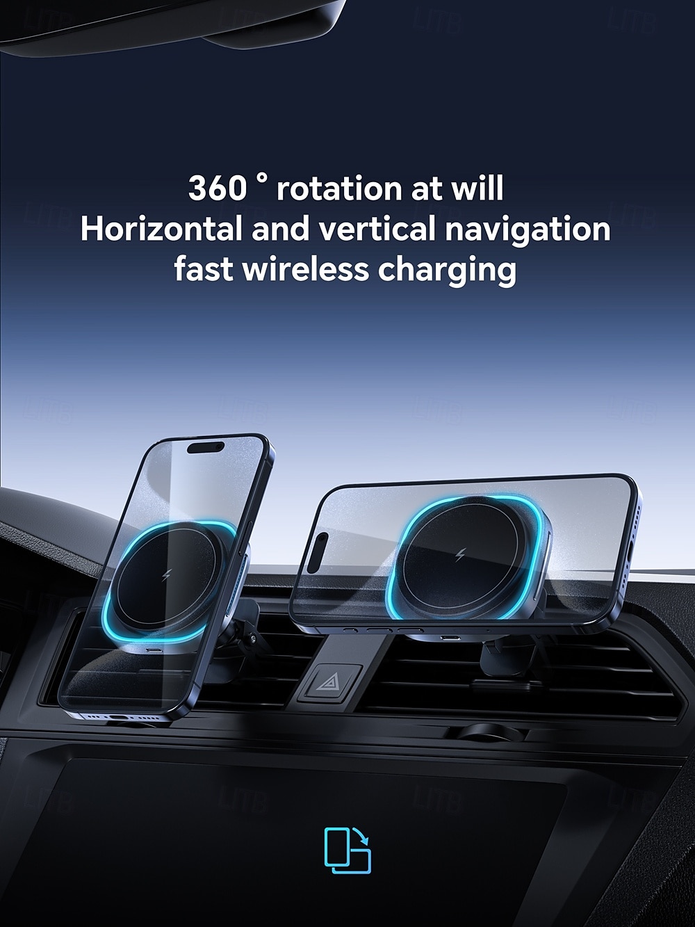 Qi2 15W Magnetic Car Phone Holder Wireless Charger Stand for IPhone 15 16 Pro Max Charging for Magsafe Car Charger LED INNOTREE 2026 - $38.99 –P5