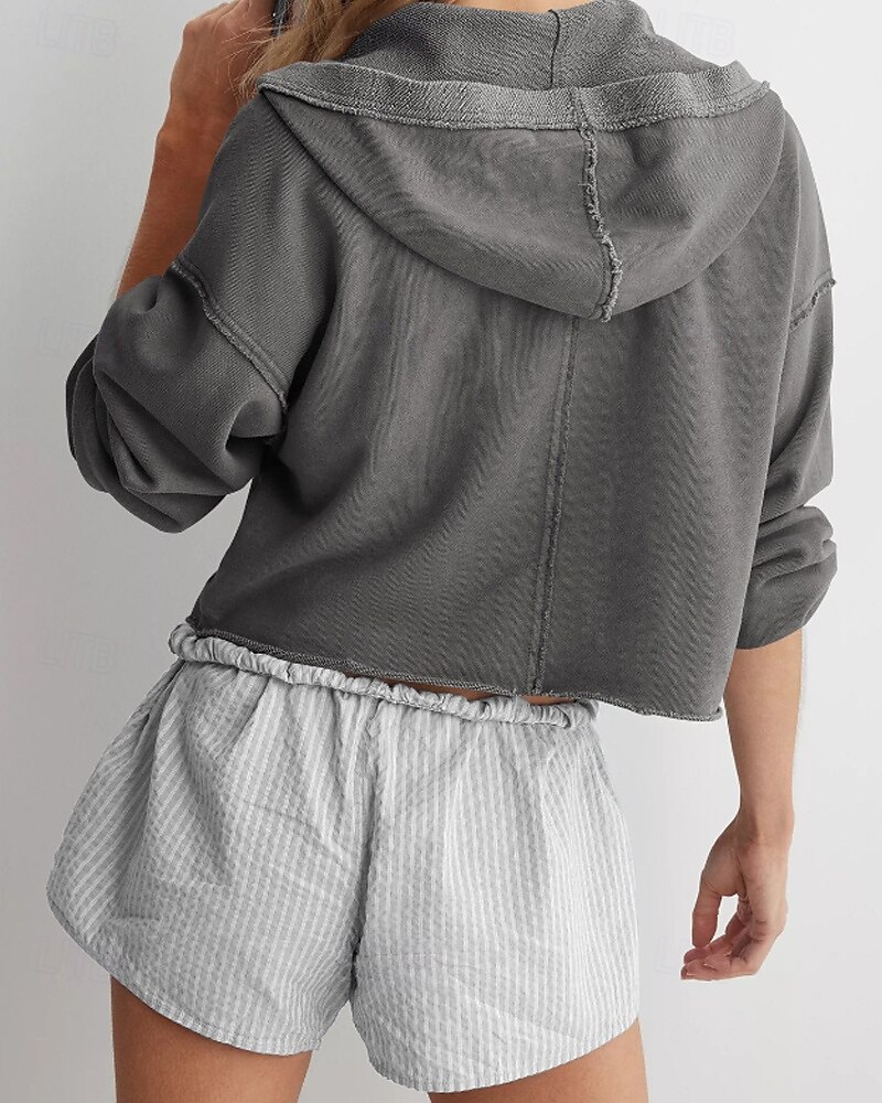 Per donna Giacca con Cappuccio Caldo Confortevole Patchwork Moda Semplice Uscire Weekend Pullover Regolare Con Cappuccio Vestibilità regolare Manica Lunga Capispalla Nero Grigio chiaro Rosso rosa del 2025 a $24.99 –P11