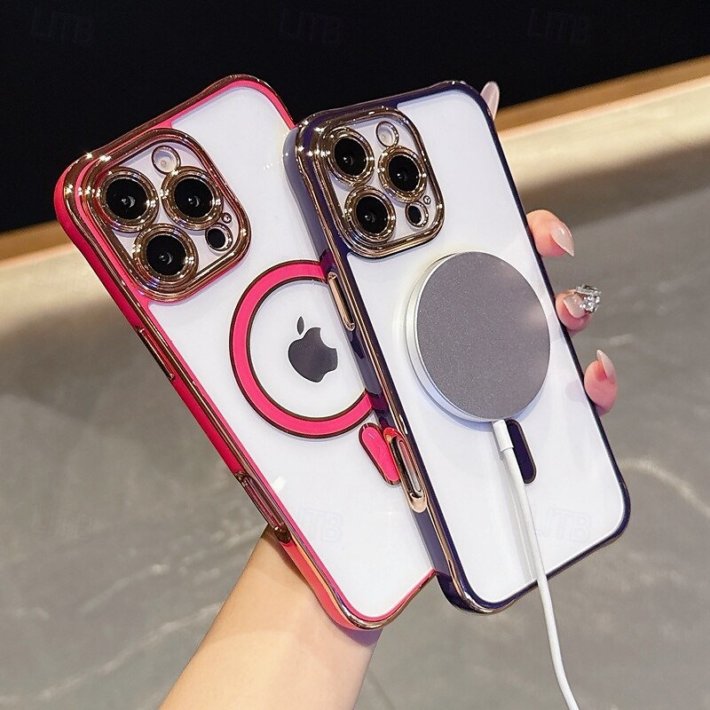 telefon fodral Till iPhone 16 Pro Max Plus iPhone 16 Plus iPhone 15 Pro Max Plus iPhone 15 14 Pro Max Plus Skal Magnet Stötsäker Akrylfiber 2025 - $20.99 –P5