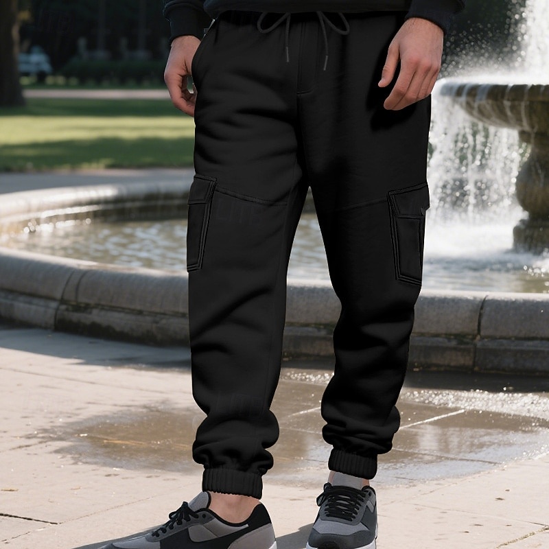 Per uomo Pantaloni sportivi Pantaloni da tuta Joggers Pantaloni da Tuta Cargo Tasca Elastico in vita Coulisse Semplice Comodità Sport all'Aperto Quotidiano Moda Casual Verde militare Nero del 2026 a $22.99 –P7