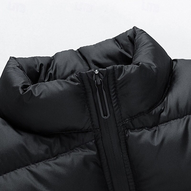 Herren Wanderweste Pufferweste Ärmellos Weste Außen Thermowarm Winter Tasche Polyester Schwarz Blau Grün Jagd Angeln Klettern 2025 - $19.99 –P5
