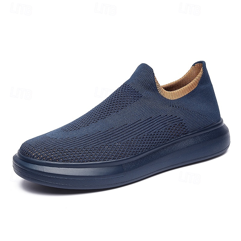 Men's Slip-On Knit Walking Sneakers – Lightweight Breathable Casual Shoes for Travel, Gym & Daily Wear 2026 - $42.99 –P4