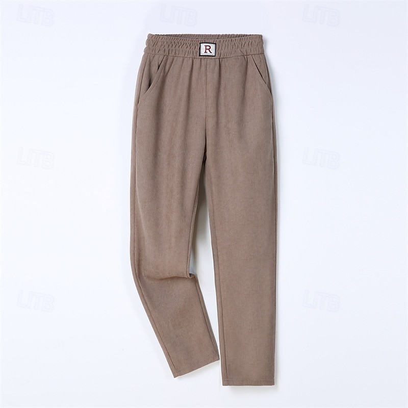 Per donna Pantaloni Eleganti Pantaloni Moda Streetwear Lunghezza intera Vita Alta Semplice Tasca Elastico in vita Traspirabilità Confortevole Streetwear Abbigliamento quotidiano Uscire Nero Marrone del 2025 a $16.99 –P6